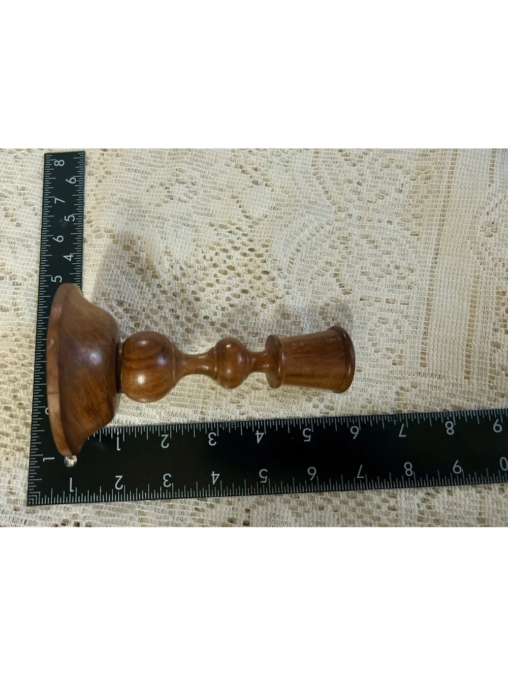 Pair of Vintage Wooden Candle Holders